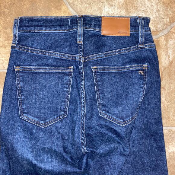 Madewell 10" High-Rise Skinny Haynes Dark Vintage Wash Denim Jeans, Size 25 - Picture 8 of 13